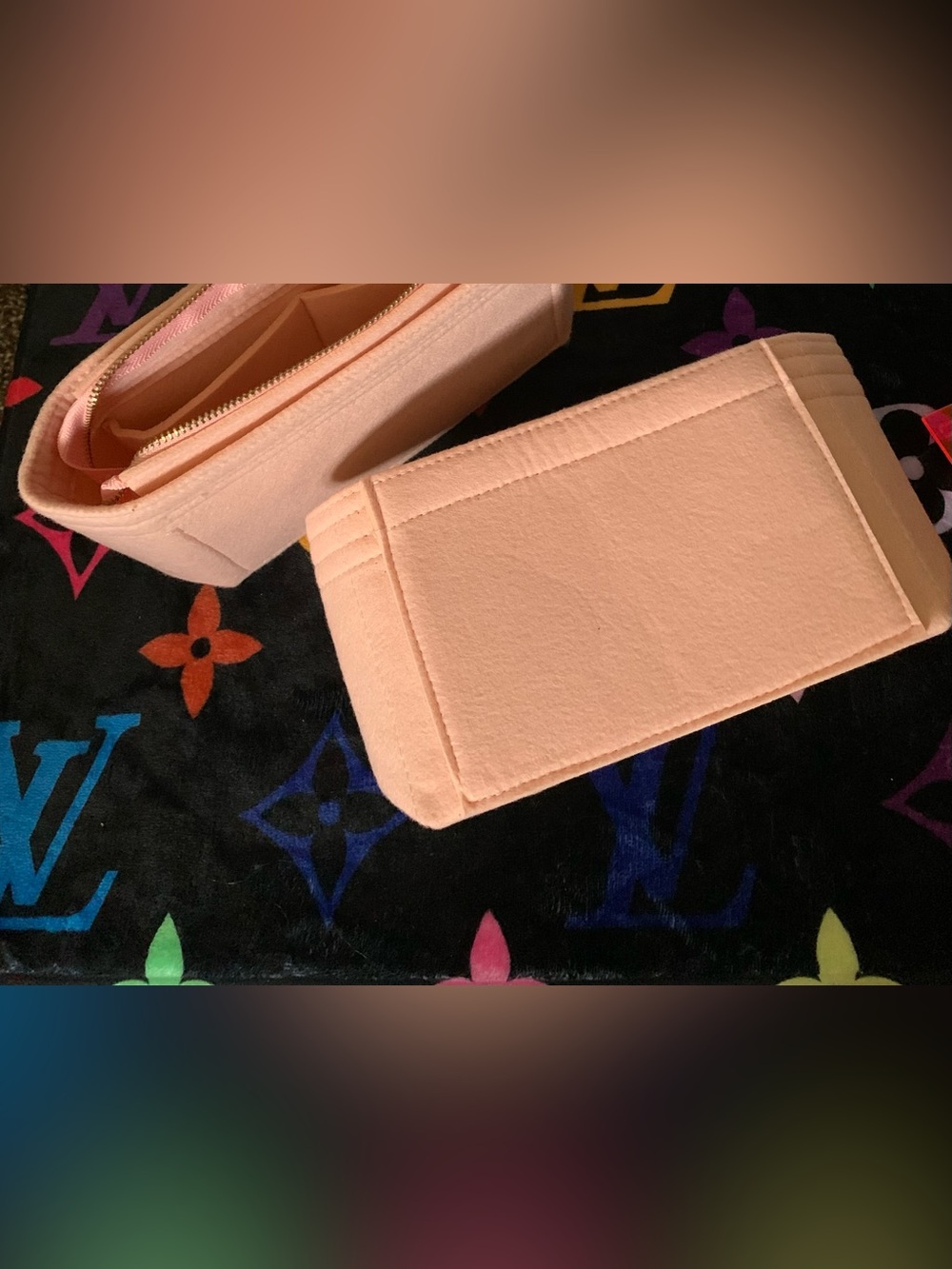 Pink Rose Ballerine Neo Noe Felt Organizers / Purse liner